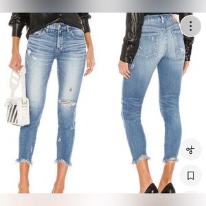 Moussy Light Blue Distressed Jeans Size 24 Exellent Condition.